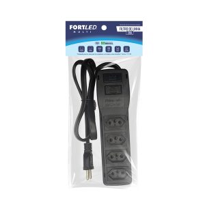 Filtro de Linha 20A – 4 Tomadas – Preto