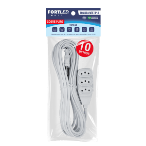 Tomada Múltipla – 10m – Branca – Tripolar