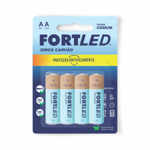 Pilha Zinco Carvão AA