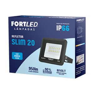 Refletor SuperLed Slim 20W – Luz Branca