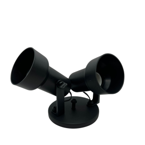 Spot Injetado Caneca – 2 Focos – Preto